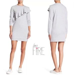 Moving Sale! Love Fire medium ruffle sweatshirt dress